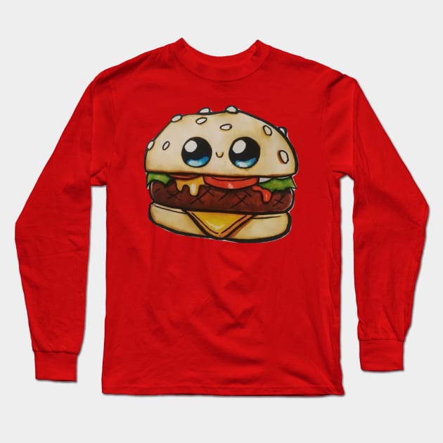 Burgers Can be Cute (On Clothing) Long Sleeve T-Shirt by NotUrOrdinaryDesign